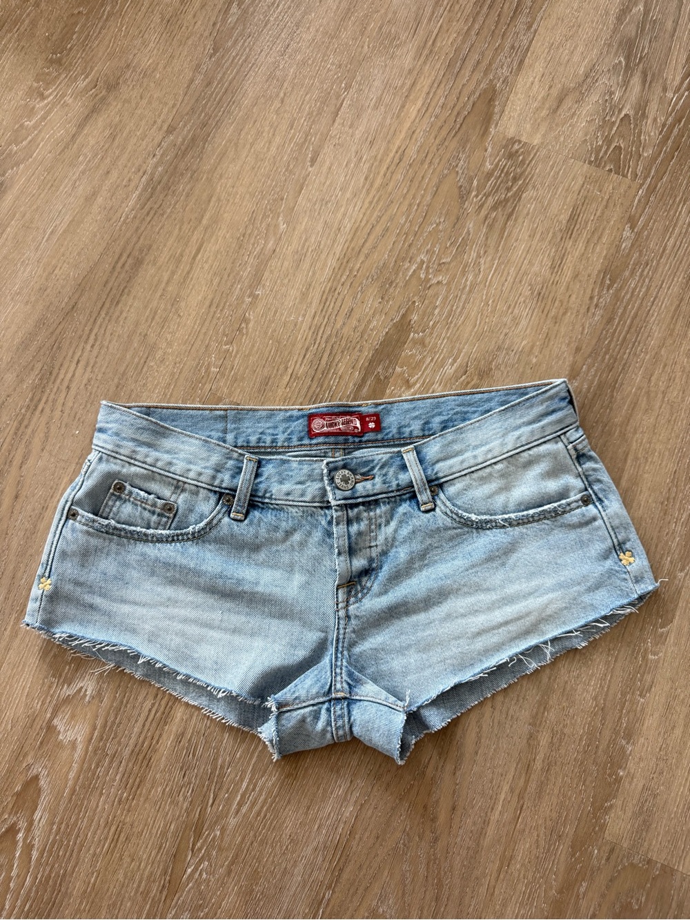 Lucky Brand Addison Ultra Low Rise Denim Cutoff Shorts